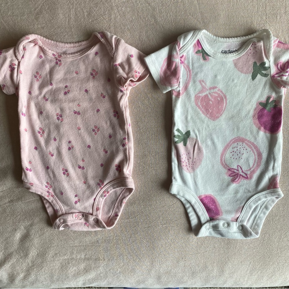 Carter’s Baby Girl Onsie Spring, Summer Bundle. Lot of 16 pieces! Size 3 month - Picture 3 of 11